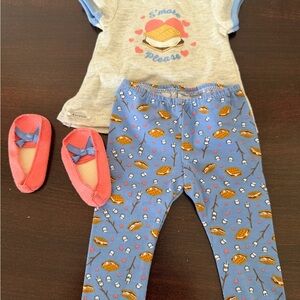 American Girl S'more Please PJ’s set for 18” doll.